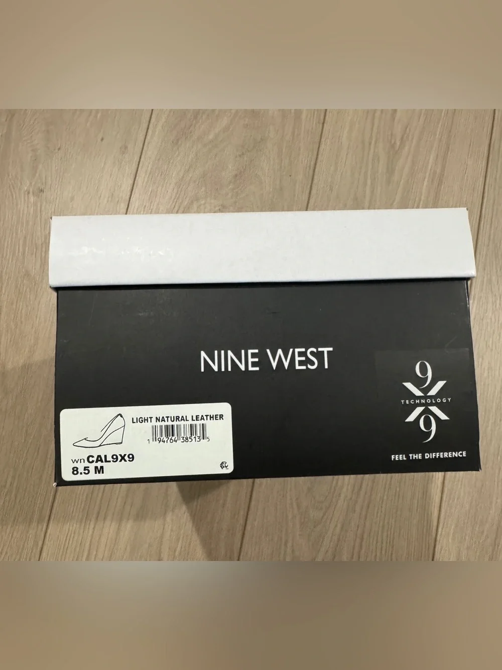 NEW Nine West Cal Tan Leather Wedge Heels, Size 8.5